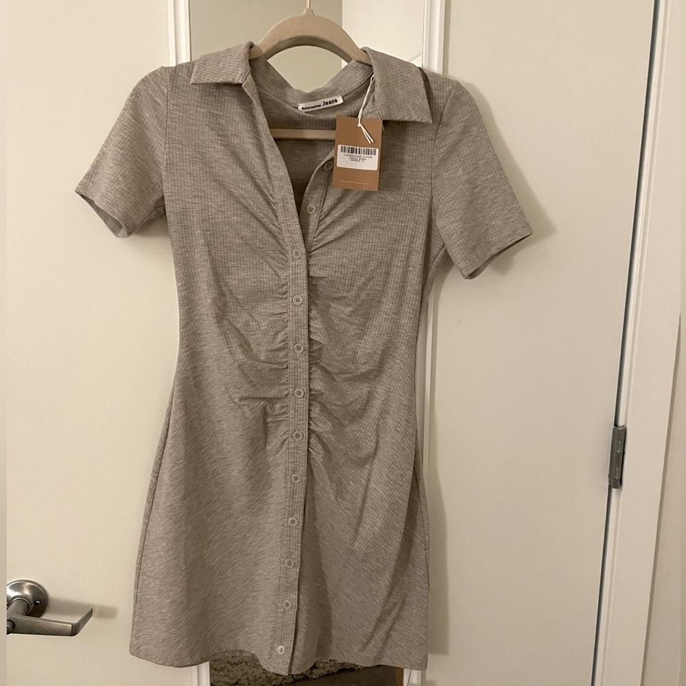 Reformation Lennon Dress in Sand (Small)